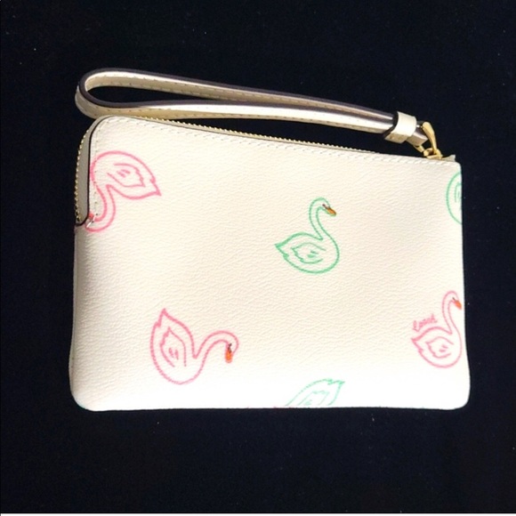 COACH, Colorful, Swan Leather Wristlet, NWT - Picture 7 of 7